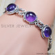 Amethyst 925 Sterling Silver Bracelet (SJWBR-57) Amethyst 925 Sterling Silver Bracelet (SJWBR-57)