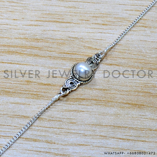 Pearl 925 Sterling Silver Bracelet (SJWBR-571) Pearl 925 Sterling Silver Bracelet (SJWBR-571)