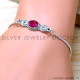 Ruby 925 Sterling Silver Bracelet (SJWBR-574) Ruby 925 Sterling Silver Bracelet (SJWBR-574)