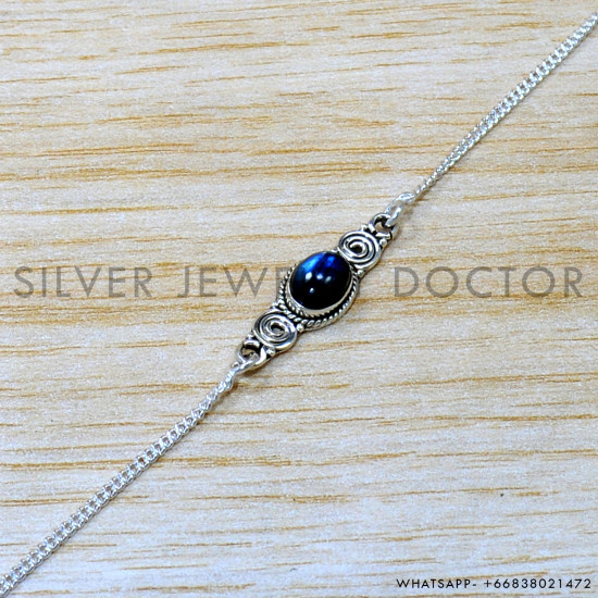 Labradorite 925 Sterling Silver Bracelet (SJWBR-575) Labradorite 925 Sterling Silver Bracelet (SJWBR-575)