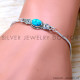 Turquoise 925 Sterling Silver Bracelet (SJWBR-576) Turquoise 925 Sterling Silver Bracelet (SJWBR-576)