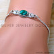 Emerald 925 Sterling Silver Bracelet (SJWBR-577)