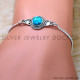 Turquoise 925 Sterling Silver Bracelet (SJWBR-582) Turquoise 925 Sterling Silver Bracelet (SJWBR-582)