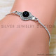 Black Onyx 925 Sterling Silver Bracelet (SJWBR-583) Black Onyx 925 Sterling Silver Bracelet (SJWBR-583)
