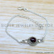 Garnet 925 Sterling Silver Bracelet (SJWBR-585) Garnet 925 Sterling Silver Bracelet (SJWBR-585)
