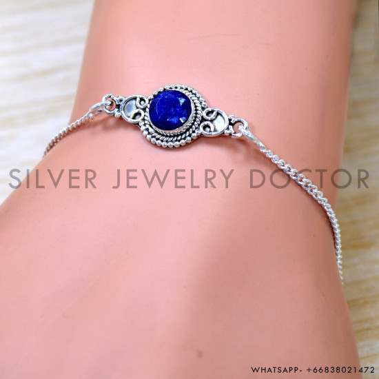 Sapphire 925 Sterling Silver Bracelet (SJWBR-586)