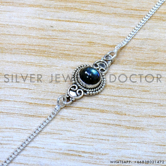 Labradorite 925 Sterling Silver Bracelet (SJWBR-592)