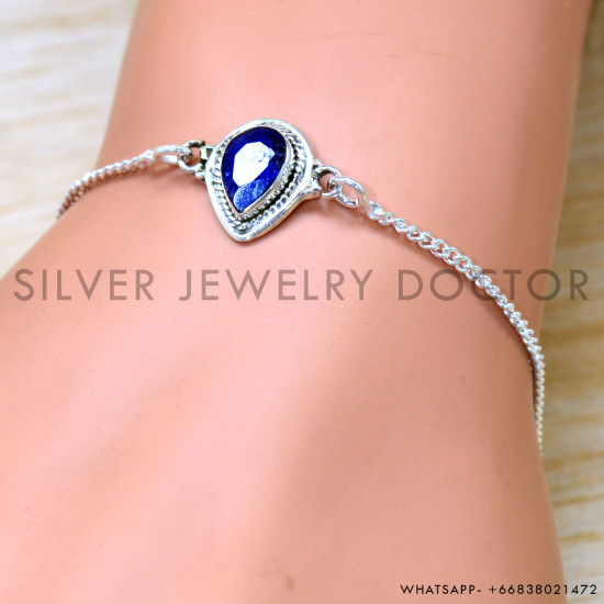 Sapphire 925 Sterling Silver Bracelet (SJWBR-596) Sapphire 925 Sterling Silver Bracelet (SJWBR-596)