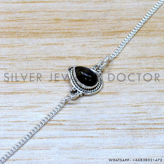 Labradorite 925 Sterling Silver Bracelet (SJWBR-598) Labradorite 925 Sterling Silver Bracelet (SJWBR-598)