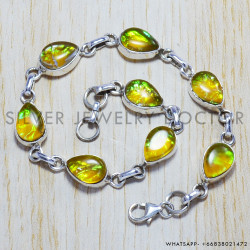 Opal 925 Sterling Silver Bracelet (SJWBR-6) Opal 925 Sterling Silver Bracelet (SJWBR-6)