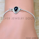 Black Onyx 925 Sterling Silver Bracelet (SJWBR-600) Black Onyx 925 Sterling Silver Bracelet (SJWBR-600)