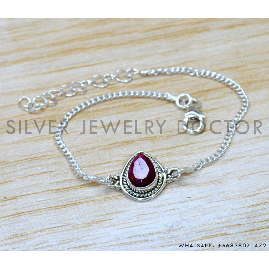 Ruby 925 Sterling Silver Bracelet (SJWBR-602) Ruby 925 Sterling Silver Bracelet (SJWBR-602)
