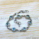 Blue Topaz 925 Sterling Silver Bracelet (SJWBR-607) Blue Topaz 925 Sterling Silver Bracelet (SJWBR-607)