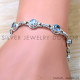 Blue Topaz 925 Sterling Silver Bracelet (SJWBR-607) Blue Topaz 925 Sterling Silver Bracelet (SJWBR-607)