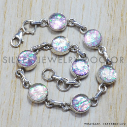 Opal 925 Sterling Silver Bracelet (SJWBR-61) Opal 925 Sterling Silver Bracelet (SJWBR-61)