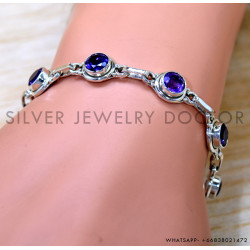 Amethyst 925 Sterling Silver Bracelet (SJWBR-610)