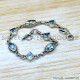 Blue Topaz 925 Sterling Silver Bracelet (SJWBR-621) Blue Topaz 925 Sterling Silver Bracelet (SJWBR-621)
