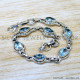 Blue Topaz 925 Sterling Silver Bracelet (SJWBR-627)
