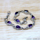 Amethyst 925 Sterling Silver Bracelet (SJWBR-629) Amethyst 925 Sterling Silver Bracelet (SJWBR-629)
