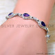 Amethyst 925 Sterling Silver Bracelet (SJWBR-629) Amethyst 925 Sterling Silver Bracelet (SJWBR-629)
