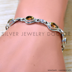 Citrine 925 Sterling Silver Bracelet (SJWBR-631)