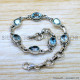 Blue Topaz 925 Sterling Silver Bracelet (SJWBR-633) Blue Topaz 925 Sterling Silver Bracelet (SJWBR-633)