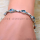 Blue Topaz 925 Sterling Silver Bracelet (SJWBR-633) Blue Topaz 925 Sterling Silver Bracelet (SJWBR-633)