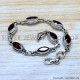 Garnet 925 Sterling Silver Bracelet (SJWBR-638) Garnet 925 Sterling Silver Bracelet (SJWBR-638)