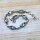 Blue Topaz 925 Sterling Silver Bracelet (SJWBR-642) Blue Topaz 925 Sterling Silver Bracelet (SJWBR-642)