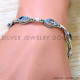 Blue Topaz 925 Sterling Silver Bracelet (SJWBR-642) Blue Topaz 925 Sterling Silver Bracelet (SJWBR-642)