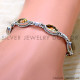 Citrine 925 Sterling Silver Bracelet (SJWBR-643) Citrine 925 Sterling Silver Bracelet (SJWBR-643)