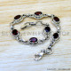 Garnet 925 Sterling Silver Bracelet (SJWBR-648) Garnet 925 Sterling Silver Bracelet (SJWBR-648)