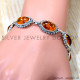 Amber 925 Sterling Silver Bracelet (SJWBR-651) Amber 925 Sterling Silver Bracelet (SJWBR-651)