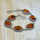 Amber 925 Sterling Silver Bracelet (SJWBR-655) Amber 925 Sterling Silver Bracelet (SJWBR-655)