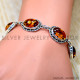 Amber 925 Sterling Silver Bracelet (SJWBR-655) Amber 925 Sterling Silver Bracelet (SJWBR-655)