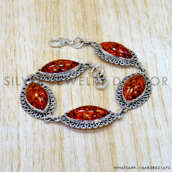Amber 925 Sterling Silver Bracelet (SJWBR-658)