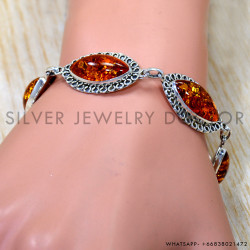 Amber 925 Sterling Silver Bracelet (SJWBR-658)