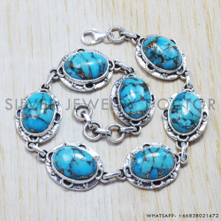 Turquoise 925 Sterling Silver Bracelet (SJWBR-69) Turquoise 925 Sterling Silver Bracelet (SJWBR-69)