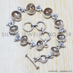 Golden Rutile 925 Sterling Silver Bracelet (SJWBR-7)