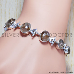 Golden Rutile 925 Sterling Silver Bracelet (SJWBR-7)
