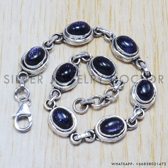 Sunstone 925 Sterling Silver Bracelet (SJWBR-70) Sunstone 925 Sterling Silver Bracelet (SJWBR-70)