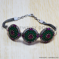 Ruby 925 Sterling Silver Bracelet (SJWBR-80) Ruby 925 Sterling Silver Bracelet (SJWBR-80)