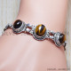 Tiger Eye 925 Sterling Silver Bracelet (SJWBR-81)
