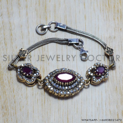 Ruby 925 Sterling Silver Bracelet (SJWBR-82) Ruby 925 Sterling Silver Bracelet (SJWBR-82)