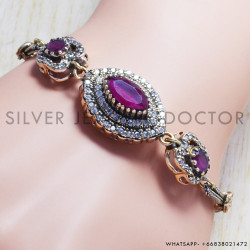 Ruby 925 Sterling Silver Bracelet (SJWBR-82)
