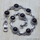 Garnet 925 Sterling Silver Bracelet (SJWBR-85) Garnet 925 Sterling Silver Bracelet (SJWBR-85)