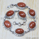 Aventurine Gemstone 925 Sterling Silver Handmade Jewelry Bracelet SJWBR-87