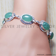 Fluorite 925 Sterling Silver Bracelet (SJWBR-92)