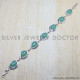 Fluorite 925 Sterling Silver Bracelet (SJWBR-92)