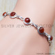 Red Onyx 925 Sterling Silver Bracelet (SJWBR-98) Red Onyx 925 Sterling Silver Bracelet (SJWBR-98)